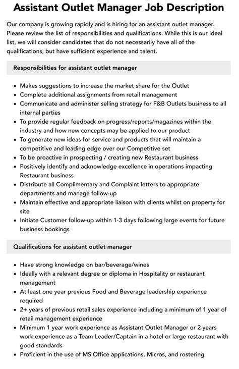 coach factory assistant manager